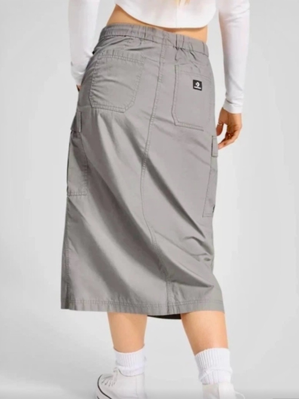 Converse Gray Midi Cargo Skirt - Picture 6 of 9
